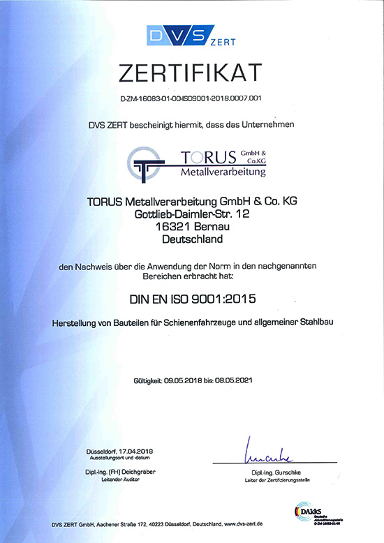 DIN EN ISO 9001:2015